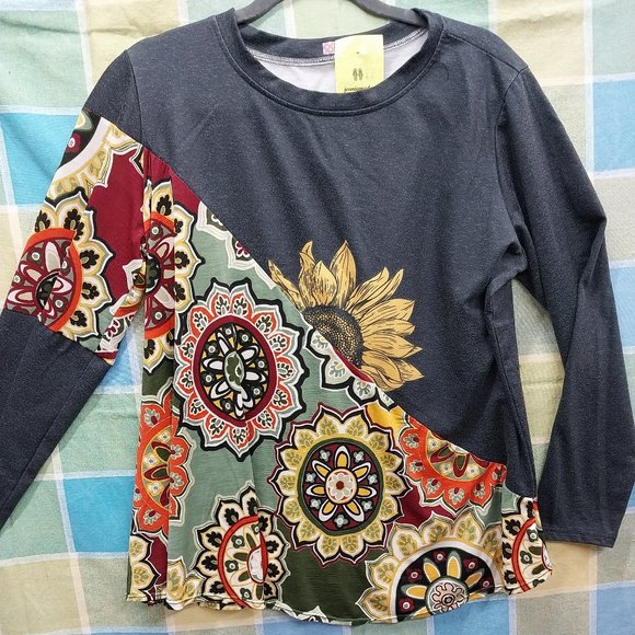 Jeaniemade Tops - 2475 Jeaniemade Size XL Upcycled Stretch Tunic Top